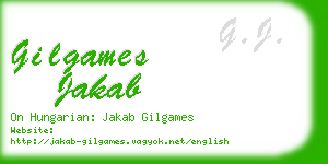 gilgames jakab business card